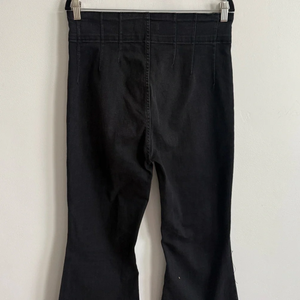 We The Free by Free People High-Rise Black Flare Jeans – Size 31